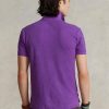 Polos violets en maille ajustée Ralph Lauren pour hommes Polos violets en maille ajustée Ralph Lauren pour hommes