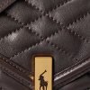 Portefeuilles à chaîne matelassée Ralph Lauren Polo ID pour femme, couleur tabac Portefeuilles à chaîne matelassée Ralph Lauren Polo ID pour femme, couleur tabac