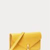 Portefeuilles à chaîne Ralph Lauren Polo ID pour femme moutarde à motif crocodile Portefeuilles à chaîne Ralph Lauren Polo ID pour femme moutarde à motif crocodile
