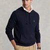Pull à capuche en coton texturé bleu marine Ralph Lauren pour homme