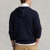 Pull à capuche en coton texturé bleu marine Ralph Lauren pour homme
