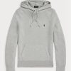 Pull à capuche en coton texturé gris Ralph Lauren pour homme