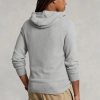 Pull à capuche en coton texturé gris Ralph Lauren pour homme