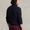 Pull zippé en maille de coton bleu marine Ralph Lauren pour homme
