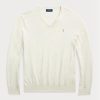 Pulls blancs en coton texturé coupe slim Ralph Lauren pour homme