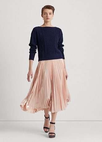Pulls à col bateau en coton bleu marine Ralph Lauren pour femme