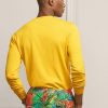 Pulls à col rond en coton jaune Ralph Lauren pour hommes