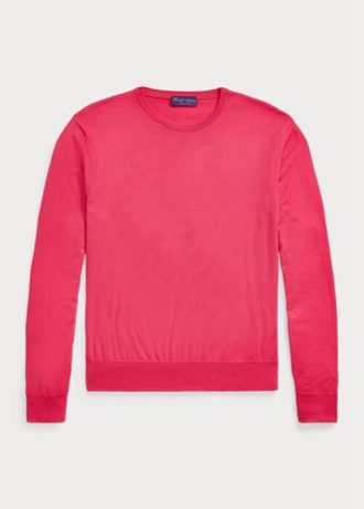 Pulls à col rond en coton rose Ralph Lauren pour homme