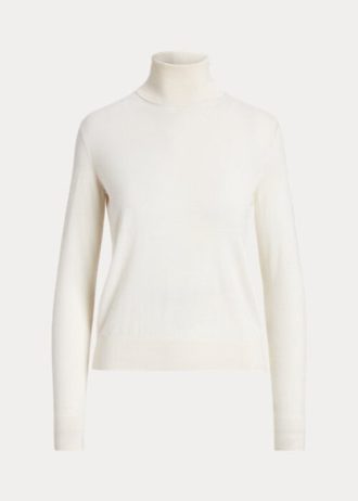 Pulls à col roulé en cachemire crème Ralph Lauren pour femme