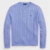 Pulls en coton torsadé violet Ralph Lauren pour homme Pulls en coton torsadé violet Ralph Lauren pour homme