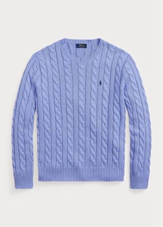 Pulls en coton torsadé violet Ralph Lauren pour homme