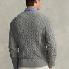 Pulls gris en coton torsadé Ralph Lauren pour homme Pulls gris en coton torsadé Ralph Lauren pour homme