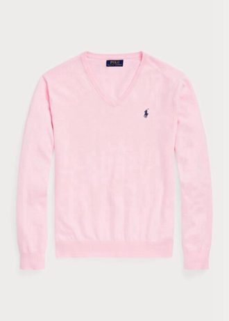 Pulls Ralph Lauren Slim Fit en coton texturé rose pour homme