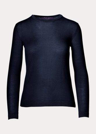 Pulls ras du cou en cachemire bleu marine Ralph Lauren pour femme