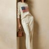 Pulls ras du cou en cachemire crème Ralph Lauren Flag pour femme