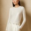 Pulls ras du cou en cachemire crème Ralph Lauren pour femme