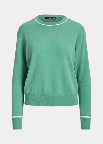 Pulls ras du cou en cachemire verts Ralph Lauren pour femmes