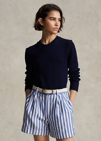 Pulls ras du cou en coton bleu marine Ralph Lauren pour femme