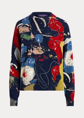 Pulls ras du cou multicolores en coton imprimé Ralph Lauren pour femme