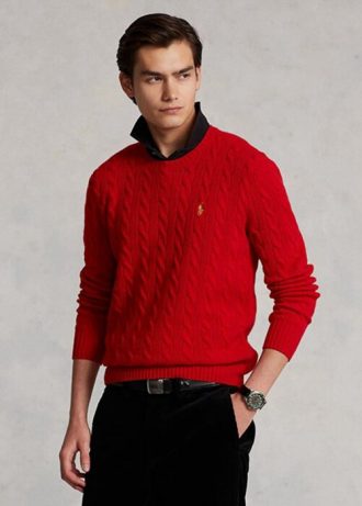 Pulls rouges en laine et cachemire pour homme Ralph Lauren pour le Nouvel An lunaire