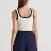 Pulls sans manches bicolores en coton mélangé crème/bleu marine Ralph Lauren pour femme Pulls sans manches bicolores en coton mélangé crème/bleu marine Ralph Lauren pour femme