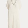 Pulls tuniques en laine mérinos à mailles ouvertes Ralph Lauren crème pour femme Pulls tuniques en laine mérinos à mailles ouvertes Ralph Lauren crème pour femme