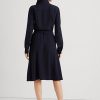 Robe ajustée et évasée bleu marine Ralph Lauren pour femme Robe ajustée et évasée bleu marine Ralph Lauren pour femme