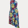 Robe asymétrique en georgette florale multicolore Ralph Lauren pour femme Robe asymétrique en georgette florale multicolore Ralph Lauren pour femme