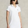 Robe blanche en maille de coton Ralph Lauren pour femme Robe blanche en maille de coton Ralph Lauren pour femme