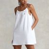 Robe blanche Ralph Lauren Terry à épaules nouées Robe blanche Ralph Lauren Terry à épaules nouées