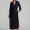 Robe ceinturée en laine mélangée bleu marine Ralph Lauren pour femme Robe ceinturée en laine mélangée bleu marine Ralph Lauren pour femme