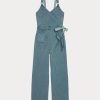 Robe-combinaison bleue en jersey teint en pièce Ralph Lauren pour femme