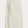 Robe de cocktail Cape Georgette crème Ralph Lauren pour femme Robe de cocktail Cape Georgette crème Ralph Lauren pour femme