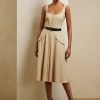 Robe de jour beige en gabardine de laine Semira de Ralph Lauren pour femme