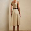 Robe de jour beige en gabardine de laine Semira de Ralph Lauren pour femme