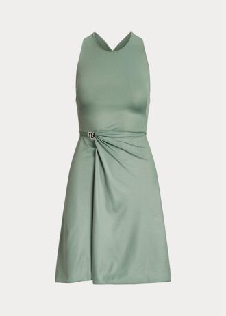 Robe de jour sans manches en jersey vert Ralph Lauren Haddington pour femme