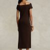 Robe en cachemire à col droit pour femme Ralph Lauren Chocolat Robe en cachemire à col droit pour femme Ralph Lauren Chocolat