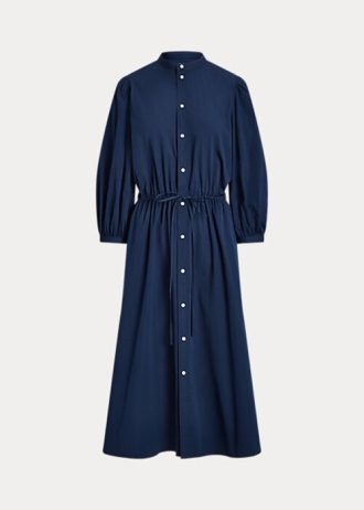 Robe en drap de coton bleu marine Ralph Lauren pour femme