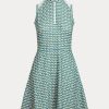 Robe en jersey à empiècements graphiques Ralph Lauren verte pour femme Robe en jersey à empiècements graphiques Ralph Lauren verte pour femme