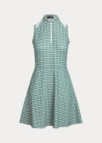 Robe en jersey à empiècements graphiques Ralph Lauren verte pour femme