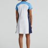 Robe en jersey extensible color-block blanche/bleue Ralph Lauren pour femme Robe en jersey extensible color-block blanche/bleue Ralph Lauren pour femme