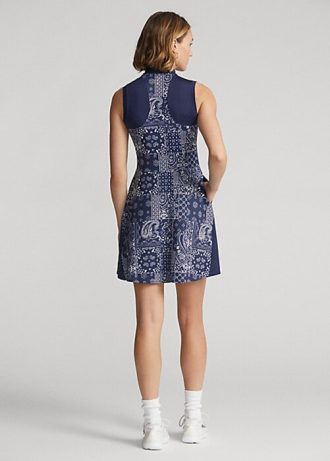 Robe en jersey à imprimé bandana bleu marine Ralph Lauren pour femme