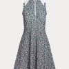 Robe hybride en maille et jersey à fleurs Ralph Lauren pour femme Robe hybride en maille et jersey à fleurs Ralph Lauren pour femme