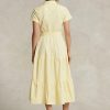 Robe jaune à volants avec ceinture Ralph Lauren pour femme Robe jaune à volants avec ceinture Ralph Lauren pour femme
