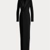 Robe noire en cady de soie Kristian Ralph Lauren pour femme Robe noire en cady de soie Kristian Ralph Lauren pour femme