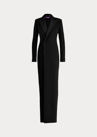 Robe noire en cady de soie Kristian Ralph Lauren pour femme Robe noire en cady de soie Kristian Ralph Lauren pour femme