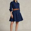 Robe à panneaux bleu marine Ralph Lauren pour femme Robe à panneaux bleu marine Ralph Lauren pour femme