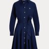 Robe à panneaux bleu marine Ralph Lauren pour femme Robe à panneaux bleu marine Ralph Lauren pour femme