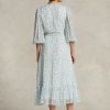 Robe portefeuille en georgette froissée à fleurs Ralph Lauren pour femme Robe portefeuille en georgette froissée à fleurs Ralph Lauren pour femme