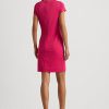 Robe rose à manches courtes en jersey extensible Ralph Lauren pour femme Robe rose à manches courtes en jersey extensible Ralph Lauren pour femme